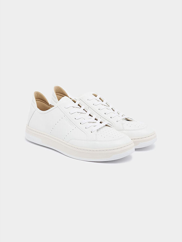 White sneakers with contrast strap - 0