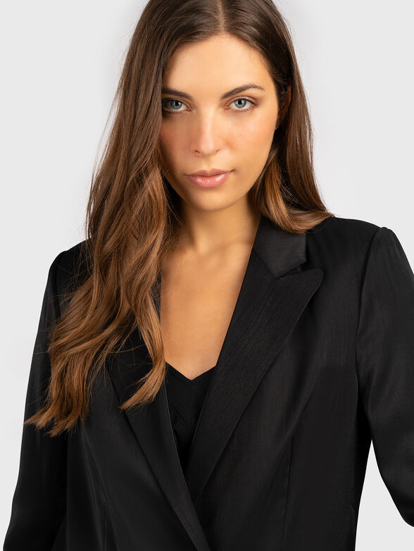 ADRIANA black satin blazer - 4