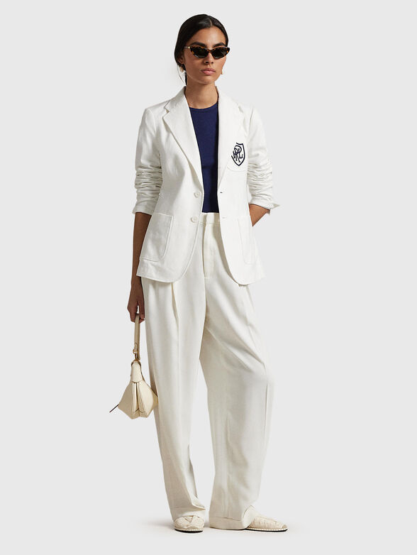 White jacket with logo embroidery - 2