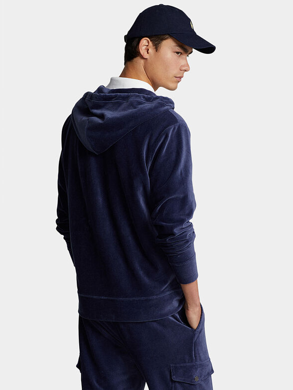 Blue velvet jeans sweatshirt - 3