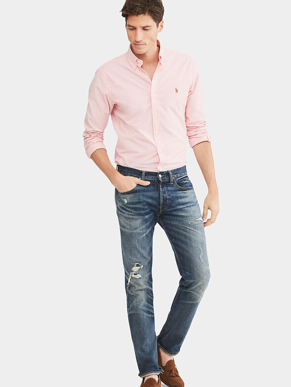 Pink cotton Oxford shirt - 4