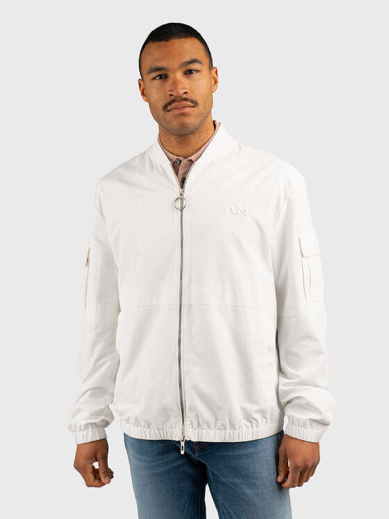 Cotton blend bomber jacket - 1
