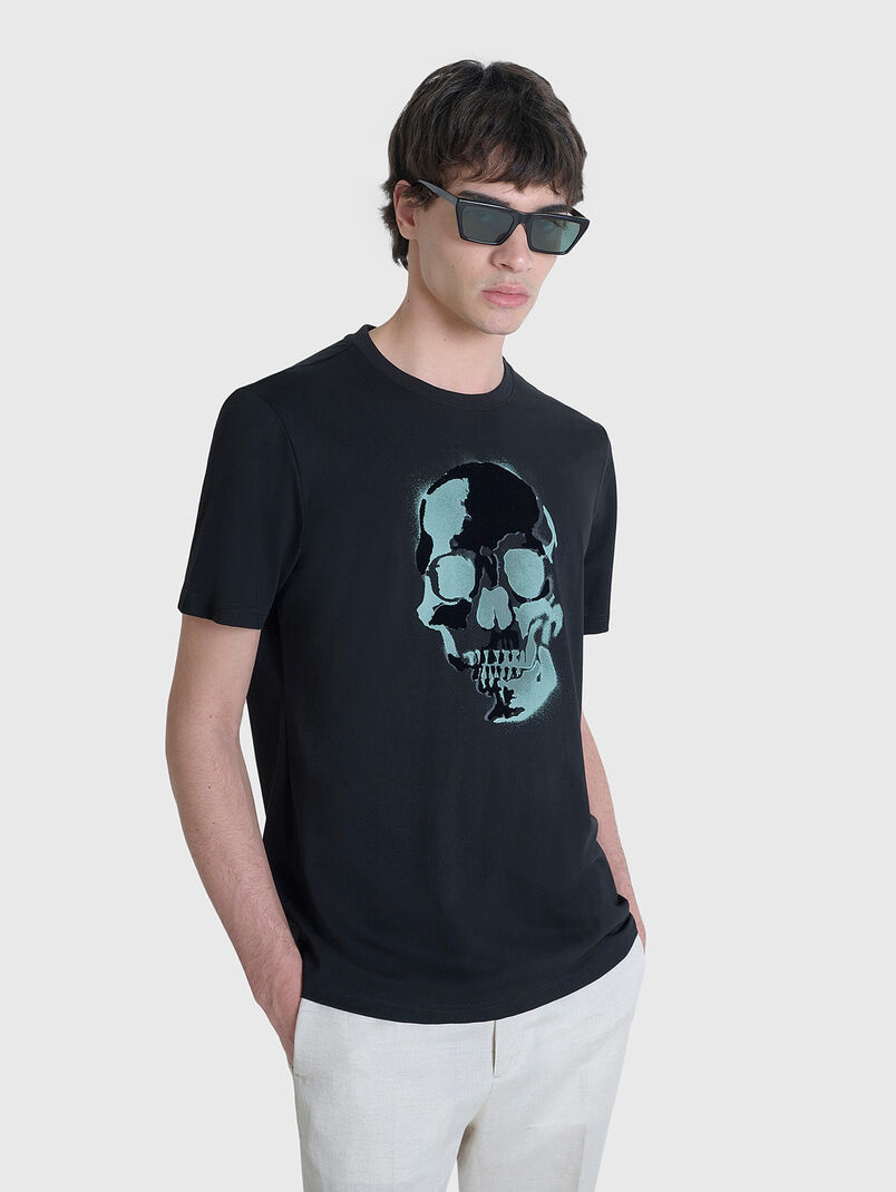 Cotton T-shirt with oval neckline - 3