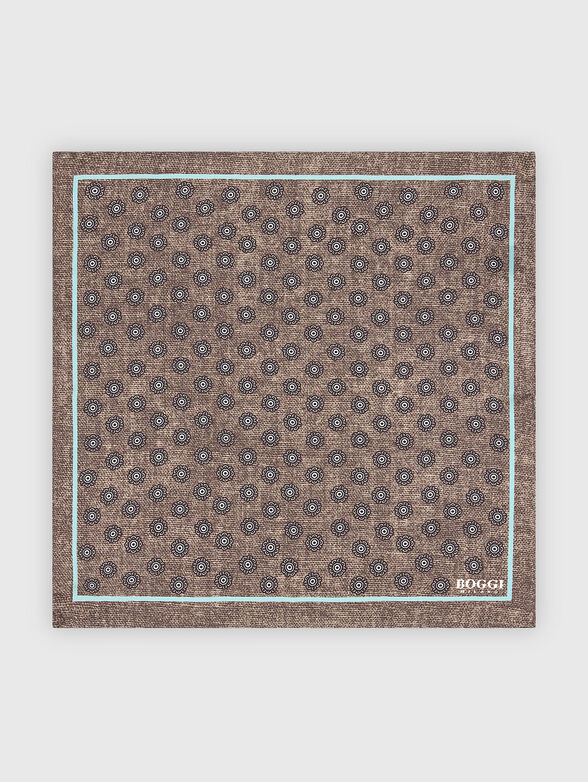 Silk pocket square with with logo - 2