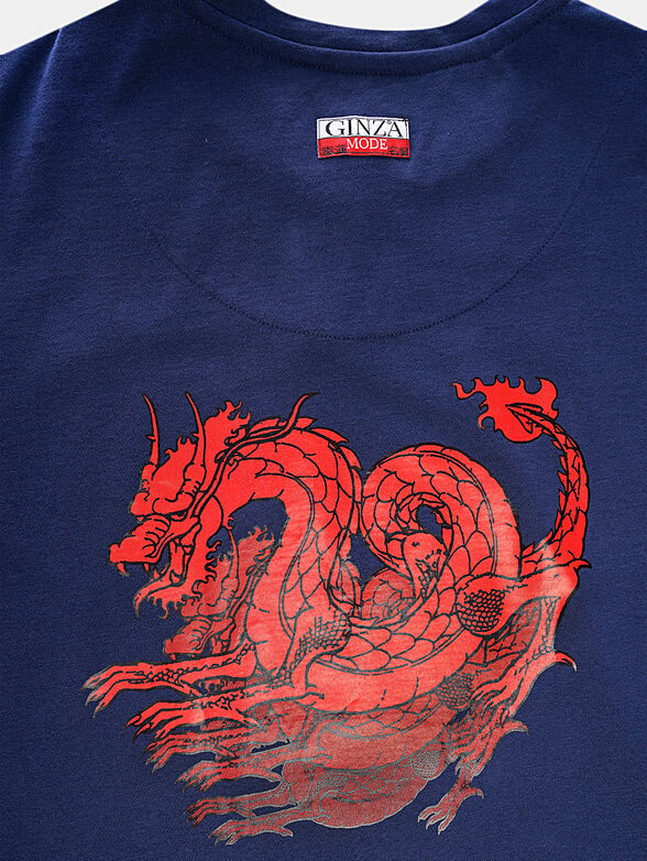 TS032 T-shirt with Japanese art accents - 4
