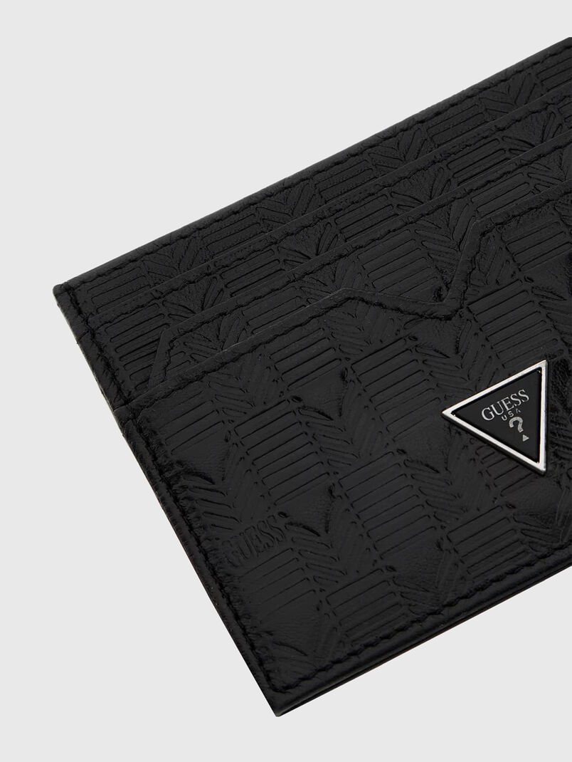 DUBLIN card holder with embossed texture and logo - 3