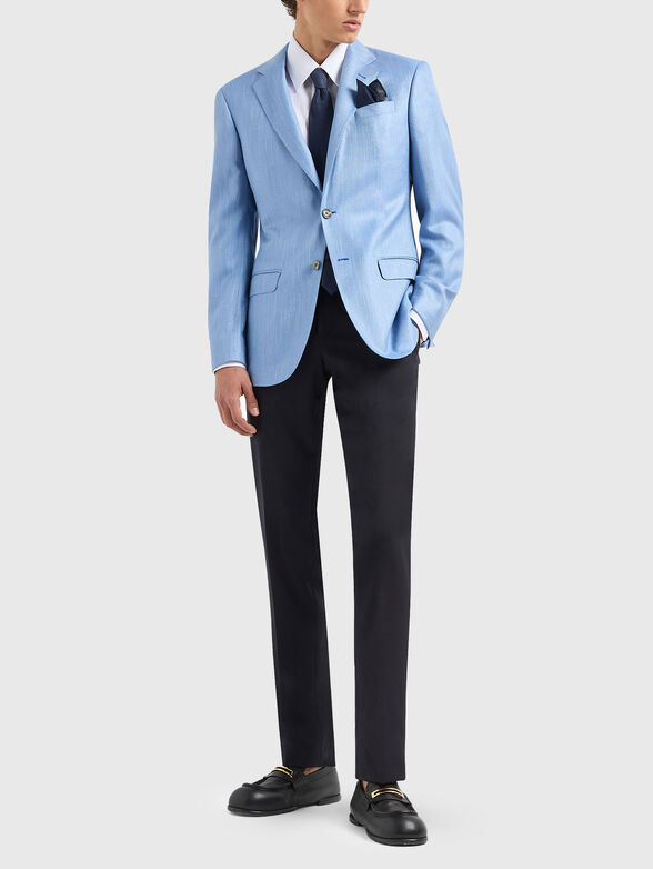 Cotton shirt with herringbone pattern - 2