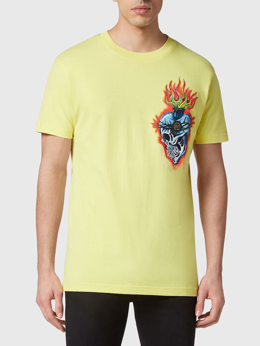Cotton T-shirt with accent print