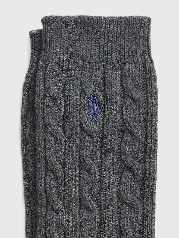 Cable knit crew socks - 2