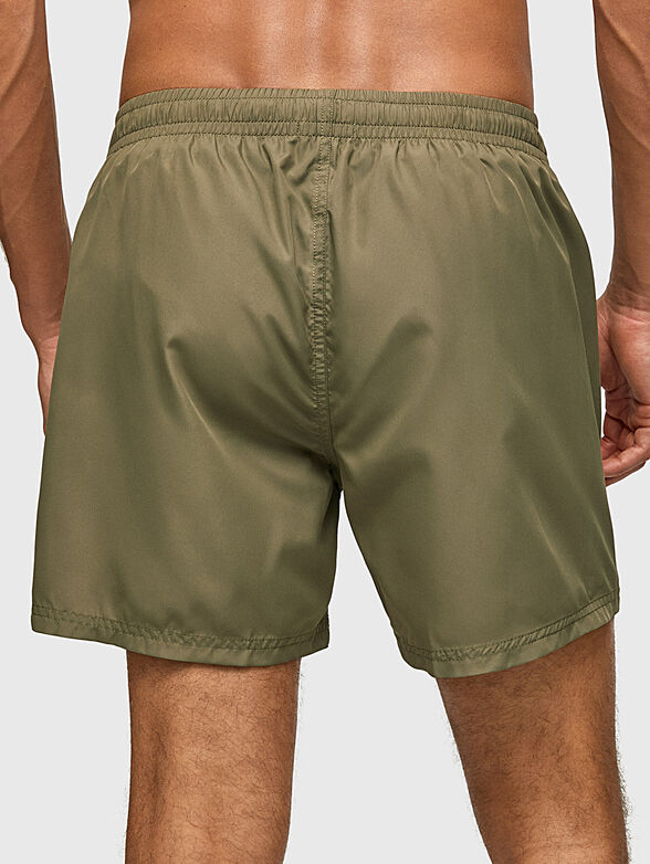  FINNICK black beach shorts with contrast logo  - 2