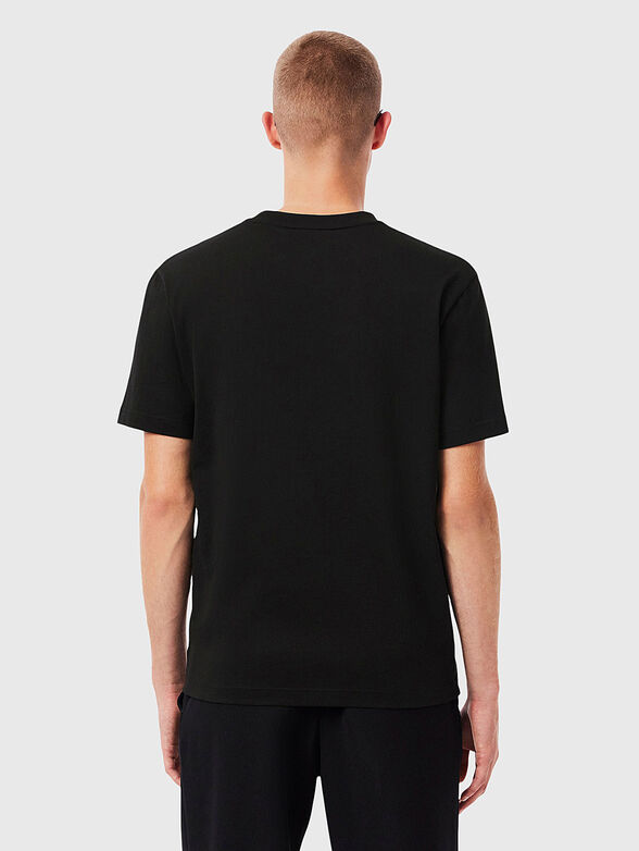 Cotton T-shirt with color-block effect - 3