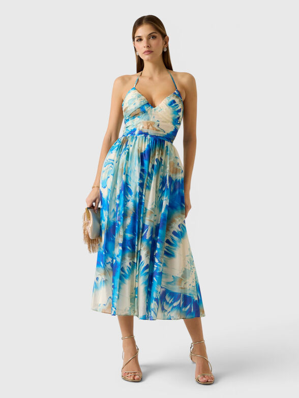 Midi dress with floral print - 1