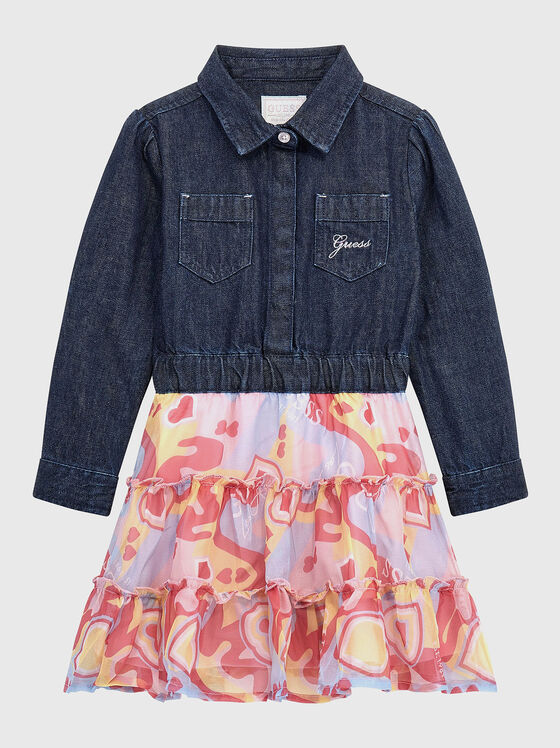 Рокля с контрастен дизайн  - 1