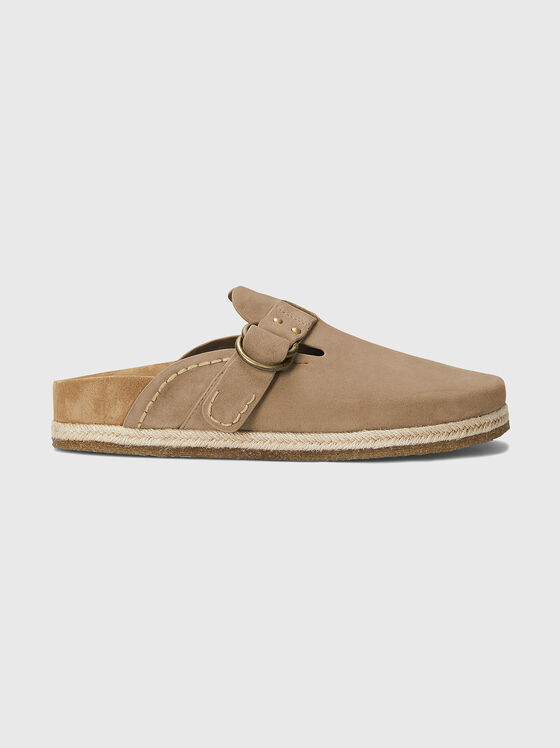 Beige suede espadrilles - 1