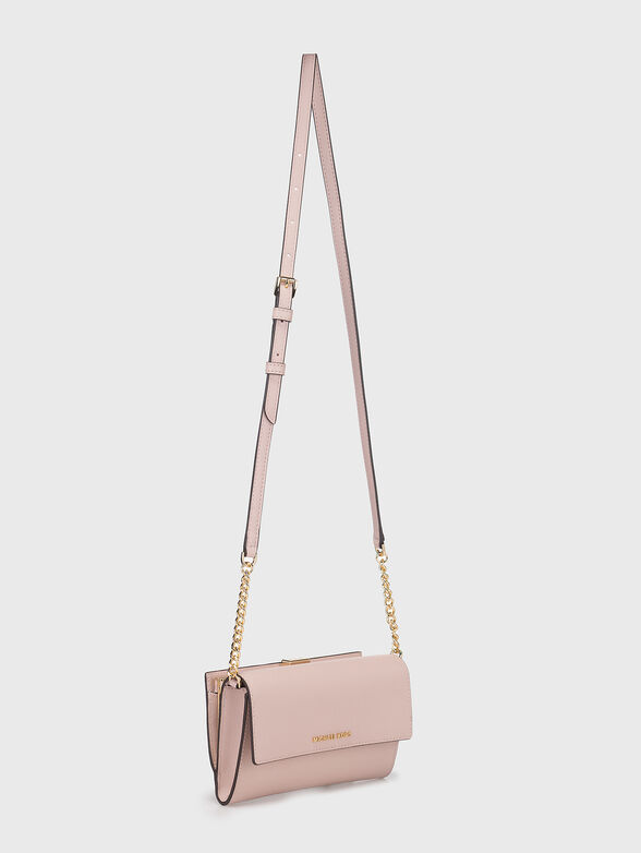 Small crossbody bag with gold logo accent - 2