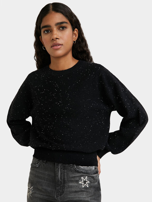 UNIVERSE sweater with shiny sequins - 1