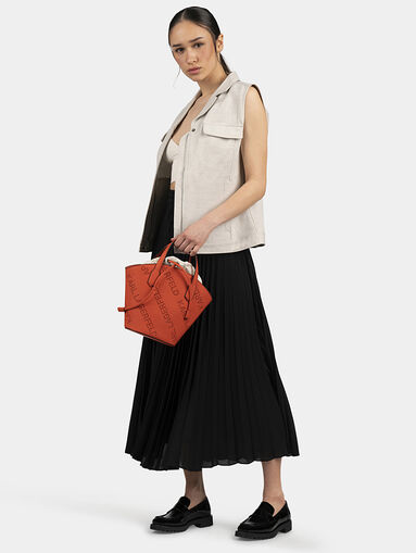 Black skirt with pleat - 3