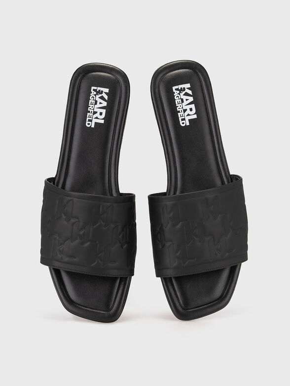 BRIO leather slippers with monogram logo accent - 6