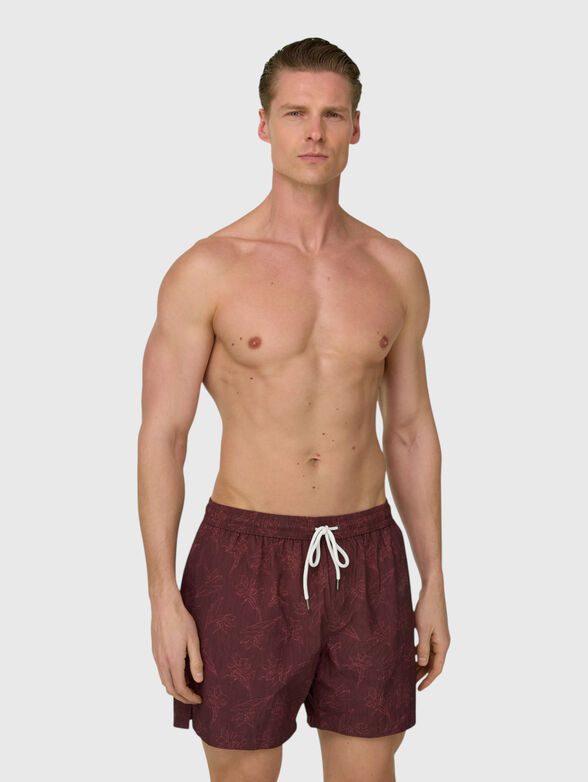Burgundy beach shorts - 1