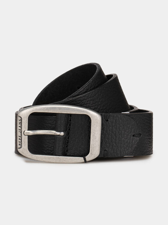 CHARLIE black leather belt - 1