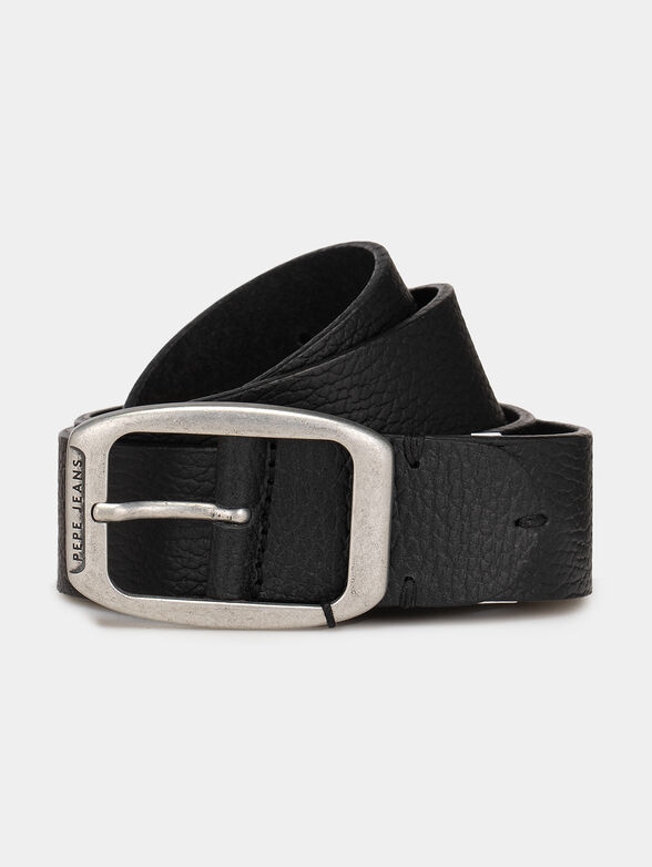 CHARLIE black leather belt - 1