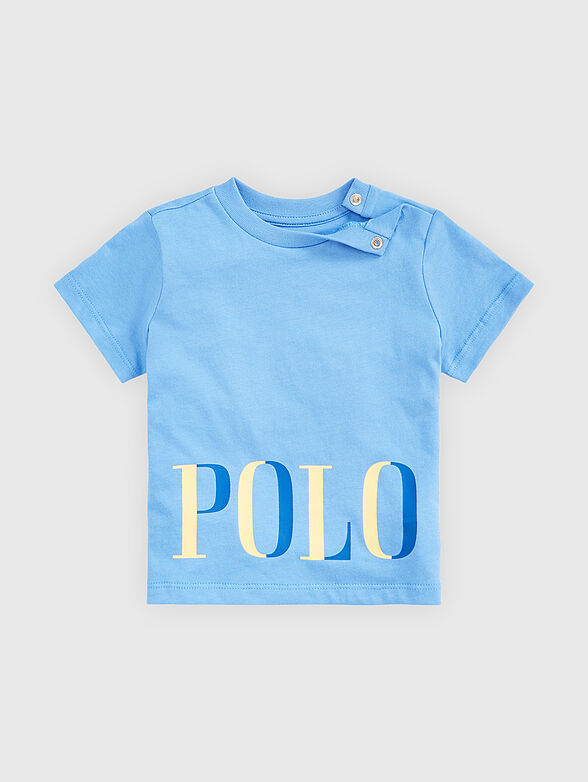 Cotton T-shirt with buttons   - 1