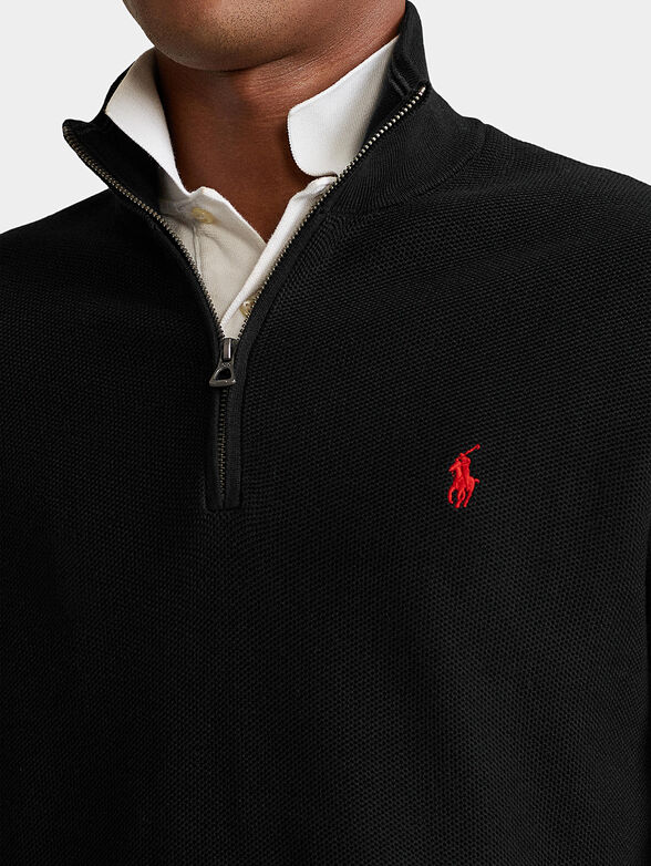 Black sweater with zip - 4