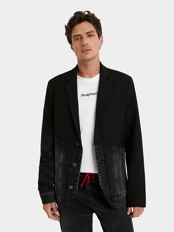 Jacket with denim inserts - 1