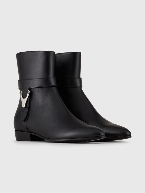Leather boots with logo detail - 2
