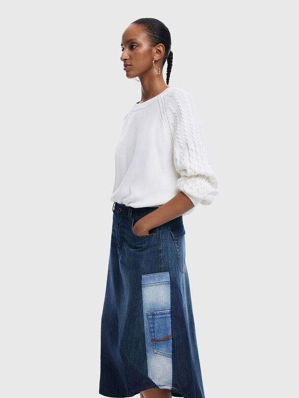 Denim midi skirt - 1