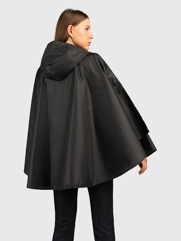 Black raincoat with contrast logo - 2