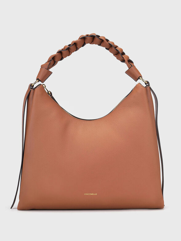 Big leathe leather bag with accent handle - 1