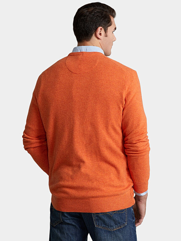 Merino wool sweater in orange color - 3