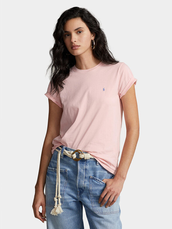 Pink cotton T-shirt - 1