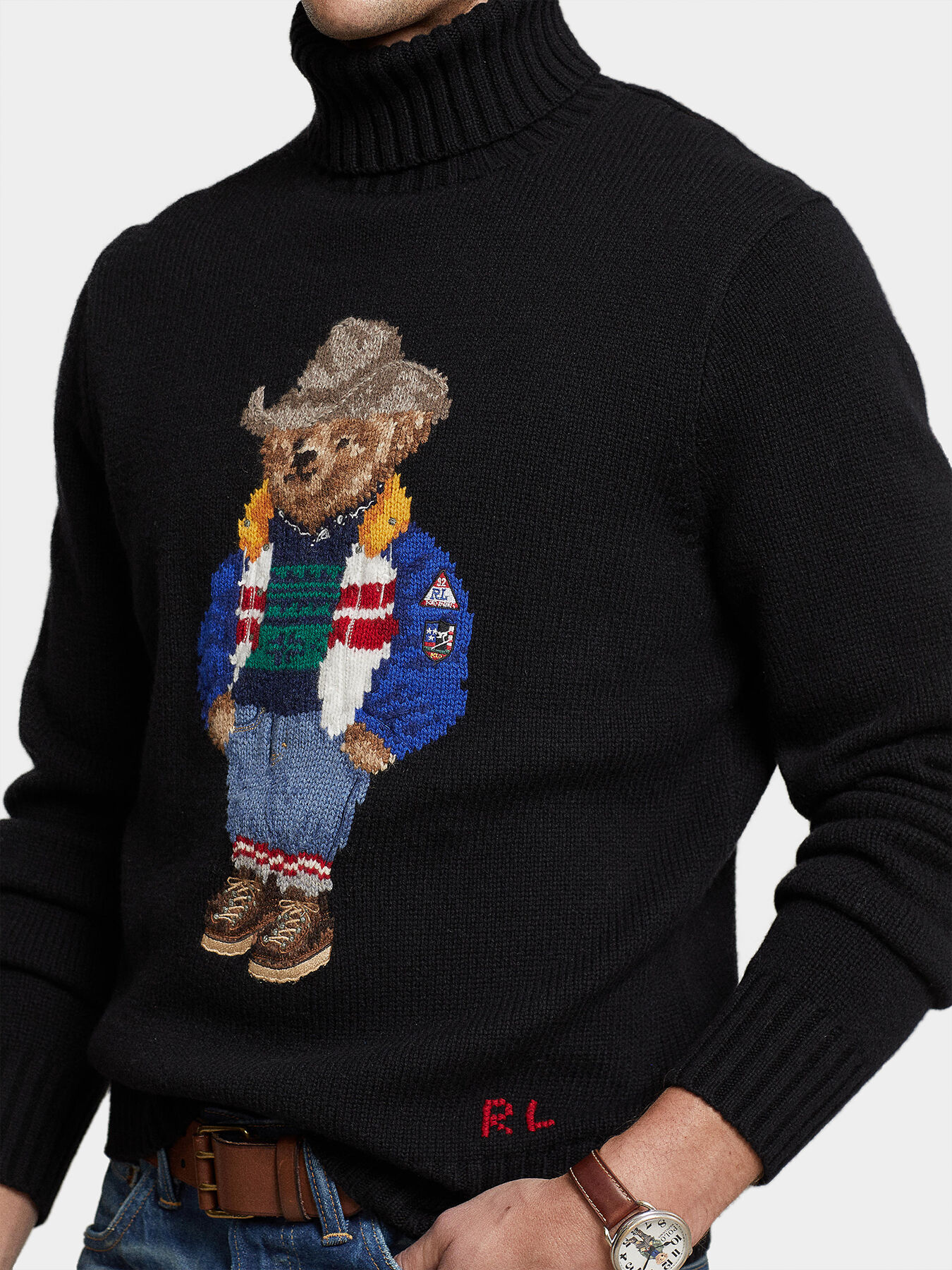 Sweater with turtleneck collar and Polo Bear motif brand POLO RALPH LAUREN  — Globalbrandsstore.com/en