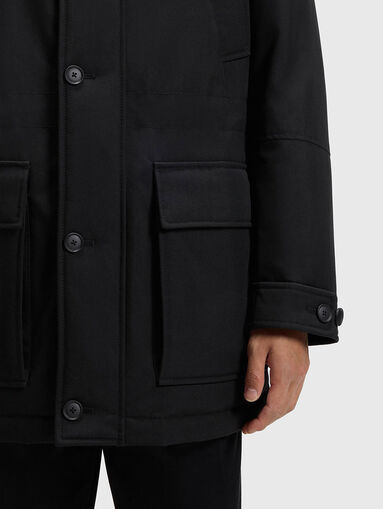 Hooded jacket with accent pockets - 5