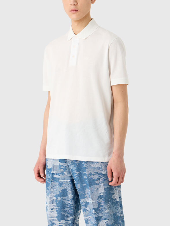 Beige cotton polo-shirt - 1