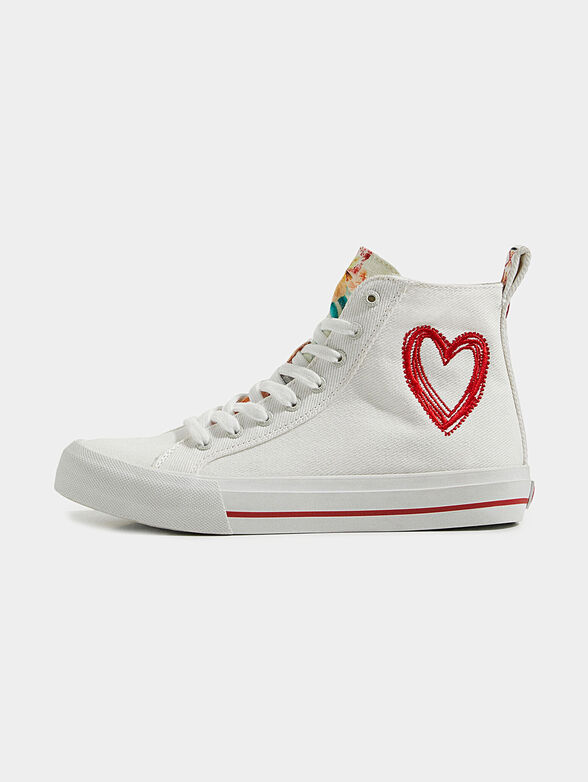 BETA high sneakers with heart embroidery - 1