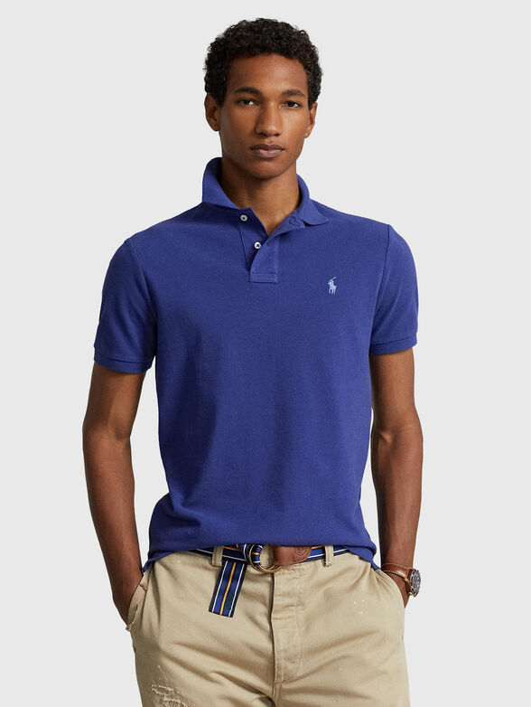 Dark blue cotton Polo-shirt - 1