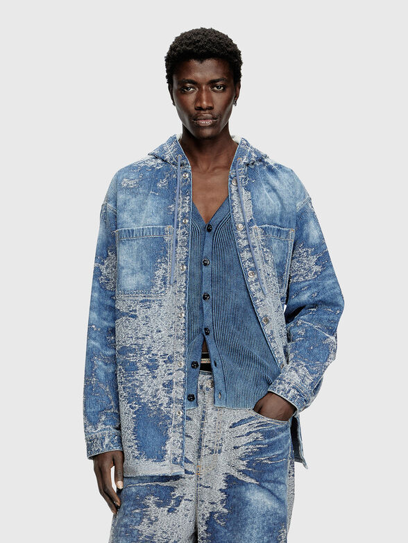 D-DEWNYS-HOOD-S denim shirt - 0