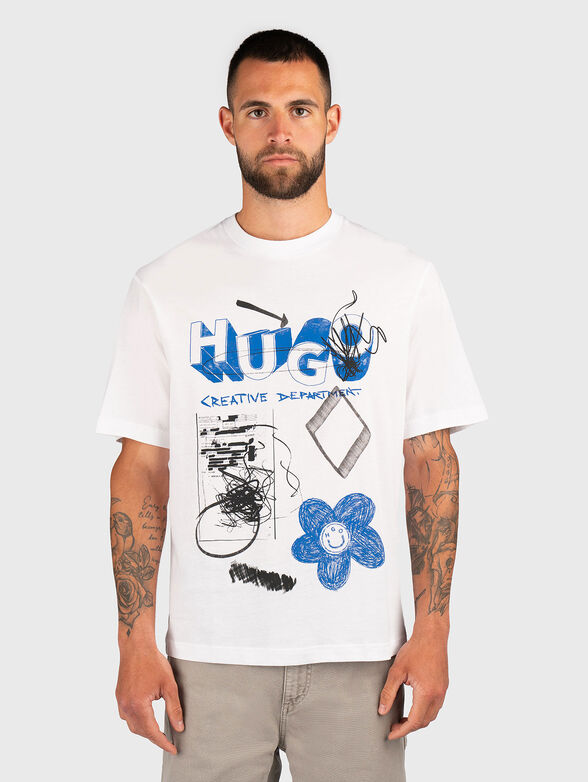 Cotton T-shirt with print - 1