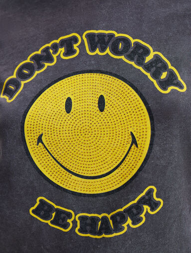 SMILEY print T-shirt  - 4