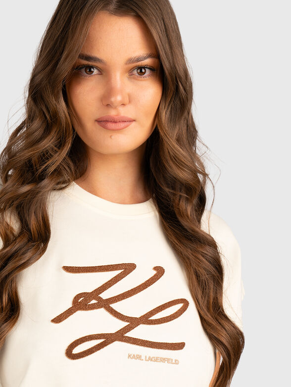 T-shirt with embossed logo - 4