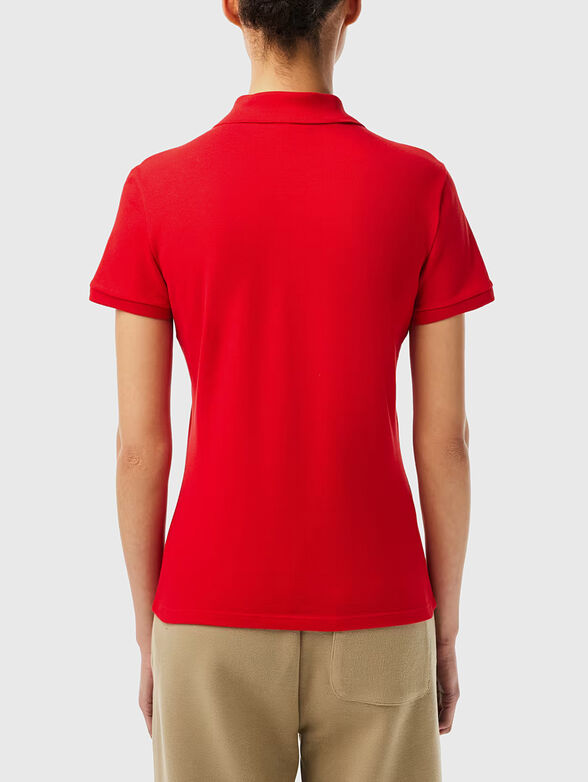 Burgundy cotton polo shirt - 3