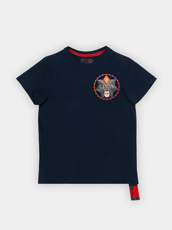 T-shirt in dark blue  - 1