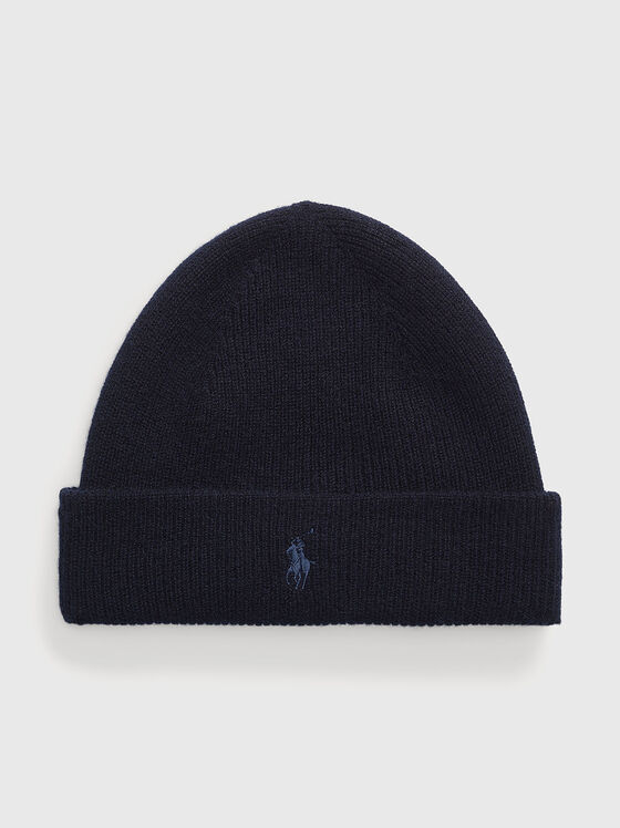 Тъмносиня шапка с лого - 1