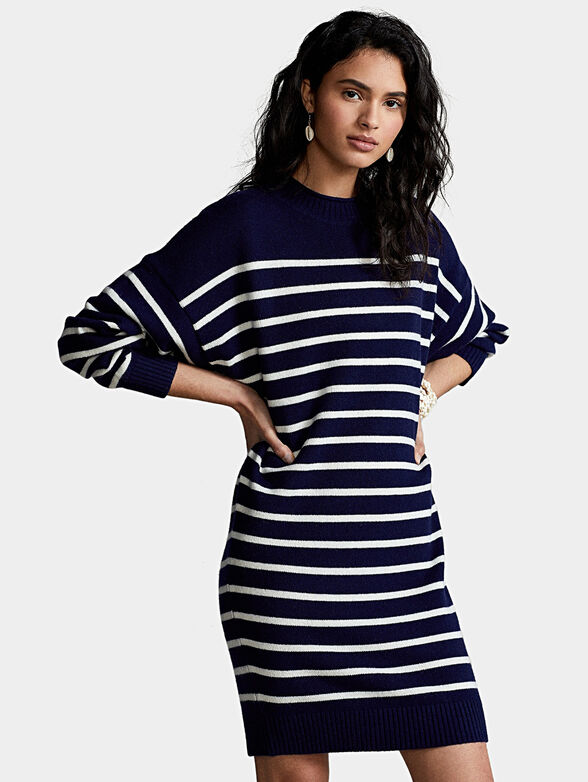 Striped cashmere dress - 1