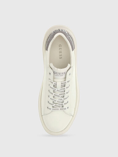ELBINA genuine leather white sneakers - 5
