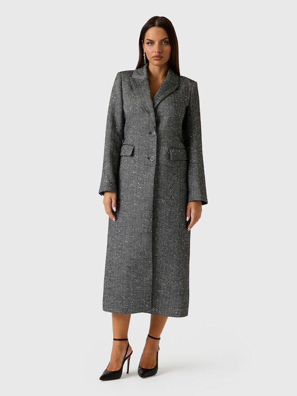 STEFANIA long herringbone coat - 1