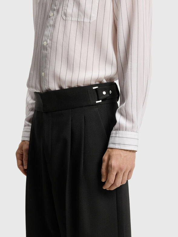 Тrousers with adjustable waistband and wool blend - 3